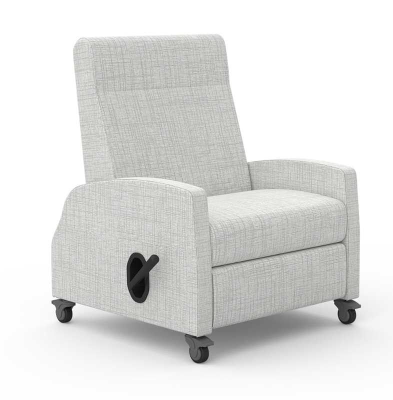 Mobile Recliner Chair with Caster Wheels and High Back Support