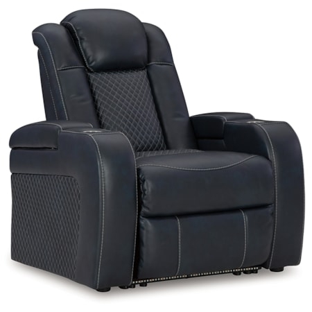 Modern Home Theater Seating With Diamond Quilted Accents And LED Base