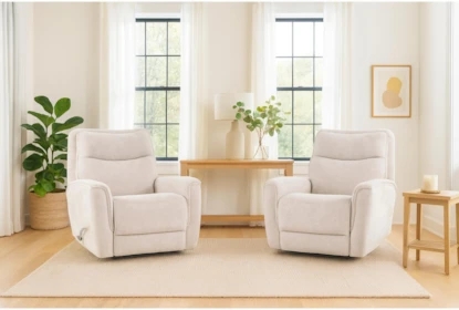 Modern Manual Swivel Recliner Chair in Woven Fabric with Metal Side Lever