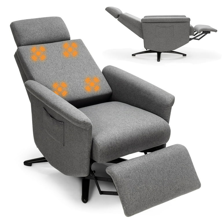 Modern Massage Recliner on Swivel Pedestal Base