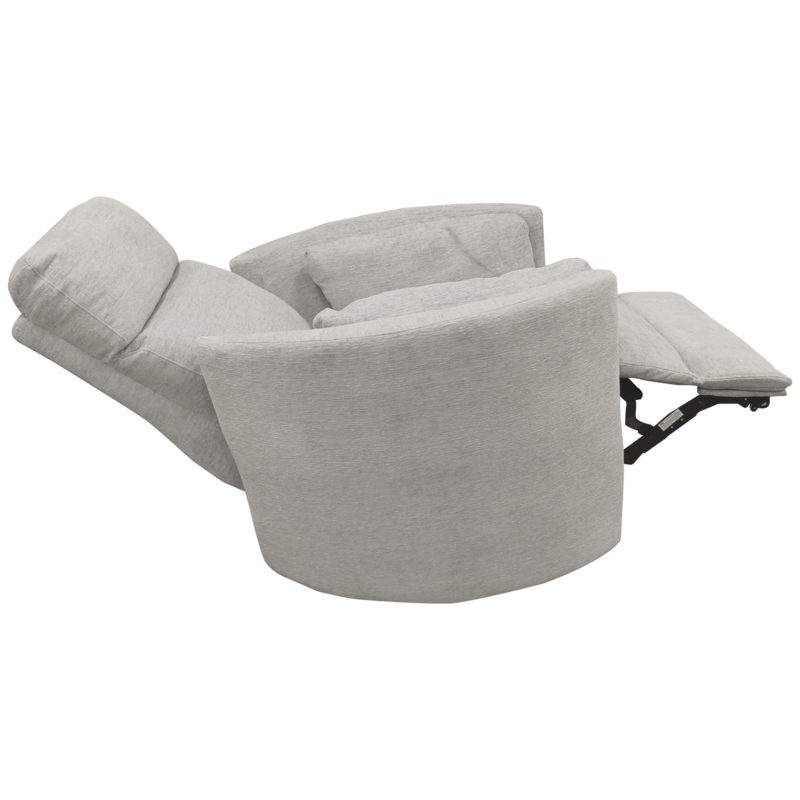 Modern Power Recliner: Curved Back Swivel Glider Chair