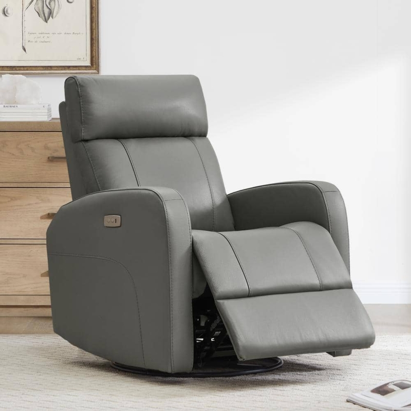 Modern Power Swivel Glider Recliner with Double Layer Backrest