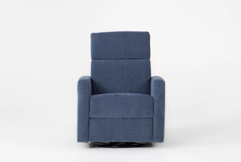 Modern Swivel Glider Recliner with Square Arms