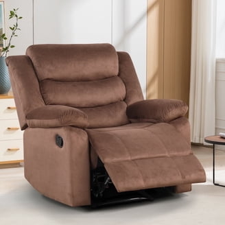 MOONMISS Microsuede Swivel Rocking Recliner Chair -