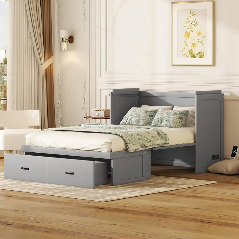 Murphy Chest Bed with Built-In Outlets and Underbed Storage