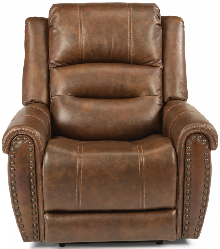 Nailhead Trim Power Recliner with Power Headrest