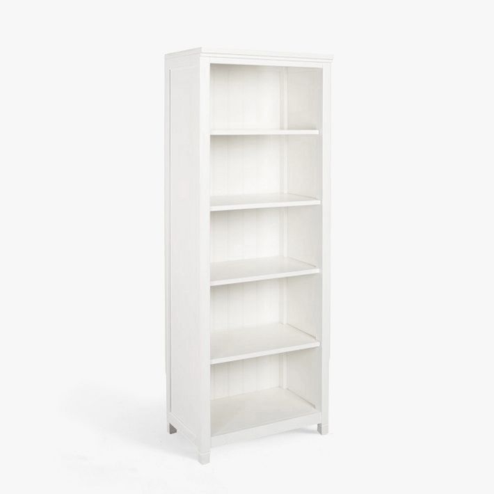 Narrow Storage Tower White Beadboard Integrated Drawers Vertical Storage