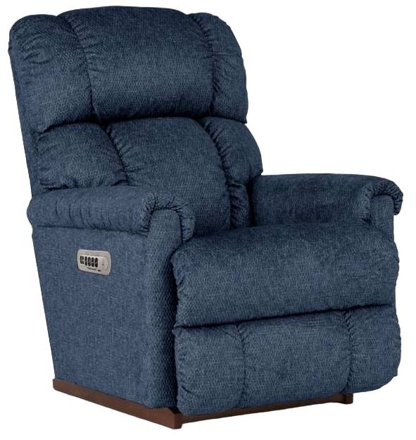 Navy Power Rocking Recliner: Segmented Back & Side Control Panel