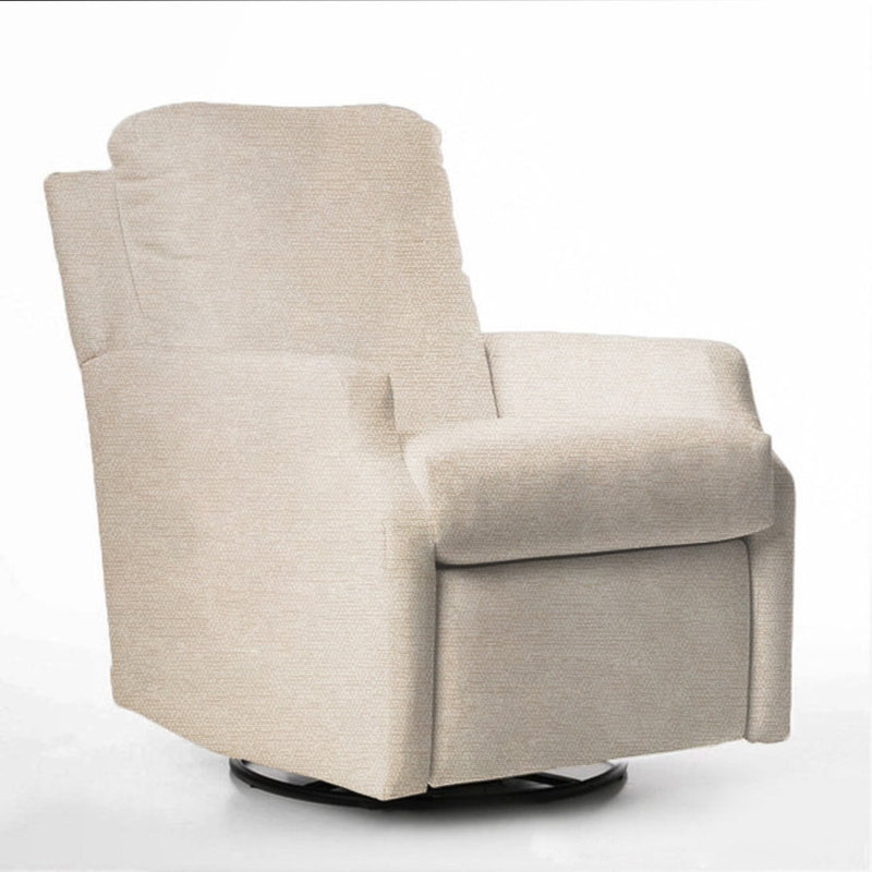 Nursery Glider Recliner in Sand with Basketweave Texture