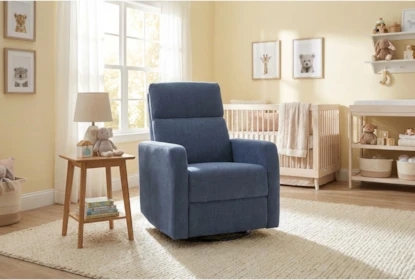 Nursery Glider Swivel Recliner with Track Arms