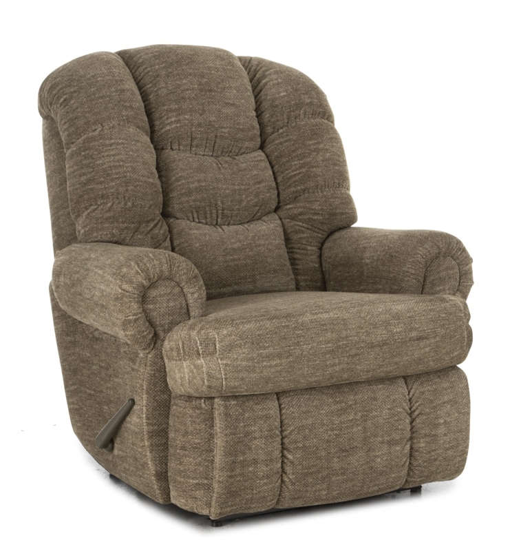 Oversized Manual Recliner in Textured Cafe Brown with Segmented Back