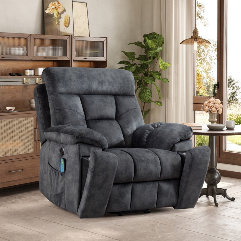 Oversized Power Lift Recliner with Side Storage Pocket
