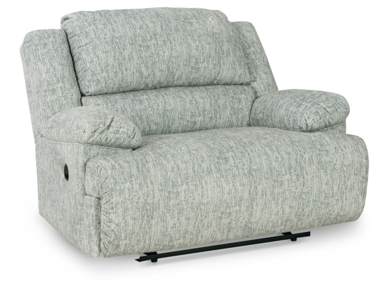 Oversized Recliner Heathered Light Grey with Pillow Top Arms