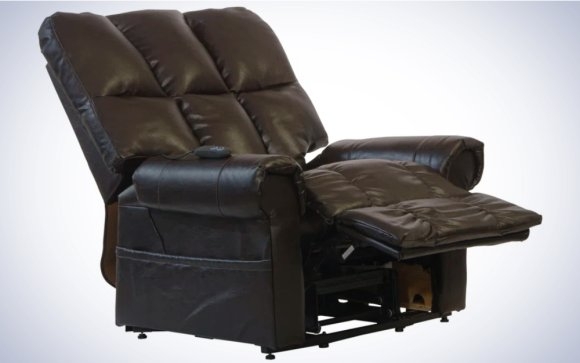 Overstuffed Power Lift Recliner with Triple Bolster Back