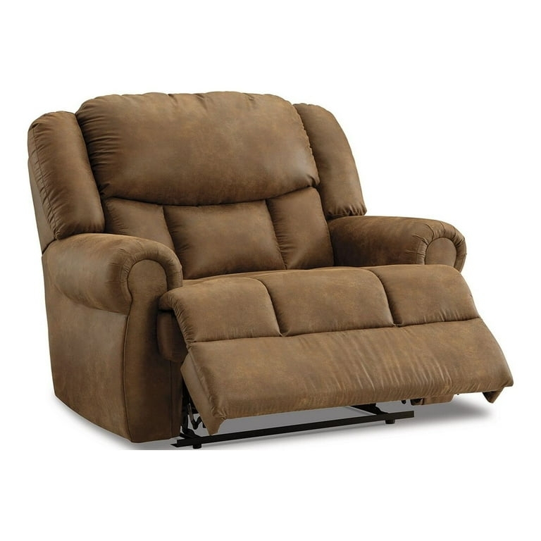 Overstuffed Power Recliner with Distressed Finish