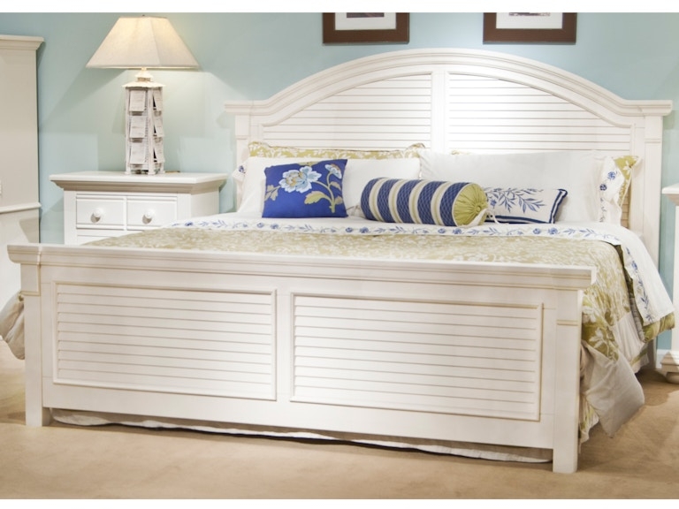 Panel Bed Cottage Style White Paneled Wood Frame