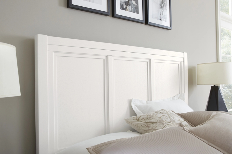 Panel Headboard Farmhouse King Three-Panel Design Recessed Detailing Matte