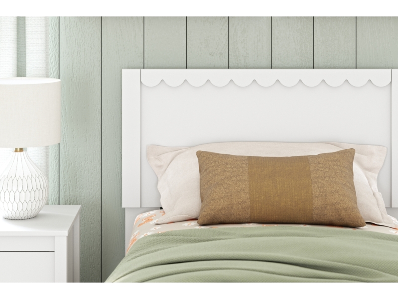 Panel Headboard Scalloped Edge Wood Cottage Style