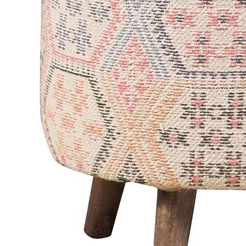 Pink Ikat Pattern Accent Stool Pink Bar Stools & Counter Stools Bedroo