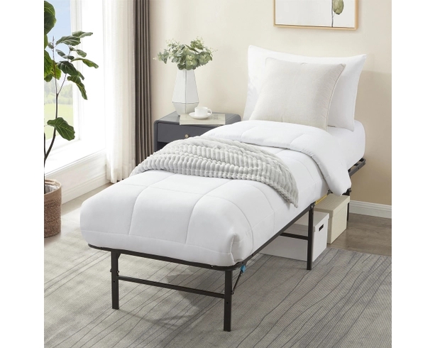 Platform Bed Frame, Metal Foldable, Underbed Storage Clearance.