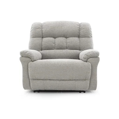 Plush Recliner Chair with Channel Tufted Back and Pillow Arms