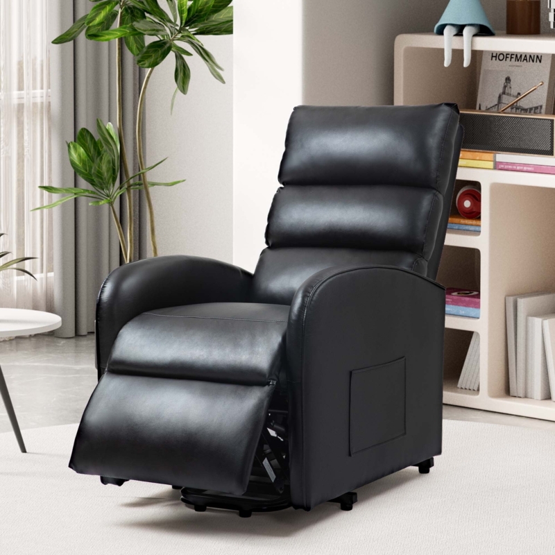 Power Lift Chair Heated Vibration Massage Function Leather-Like