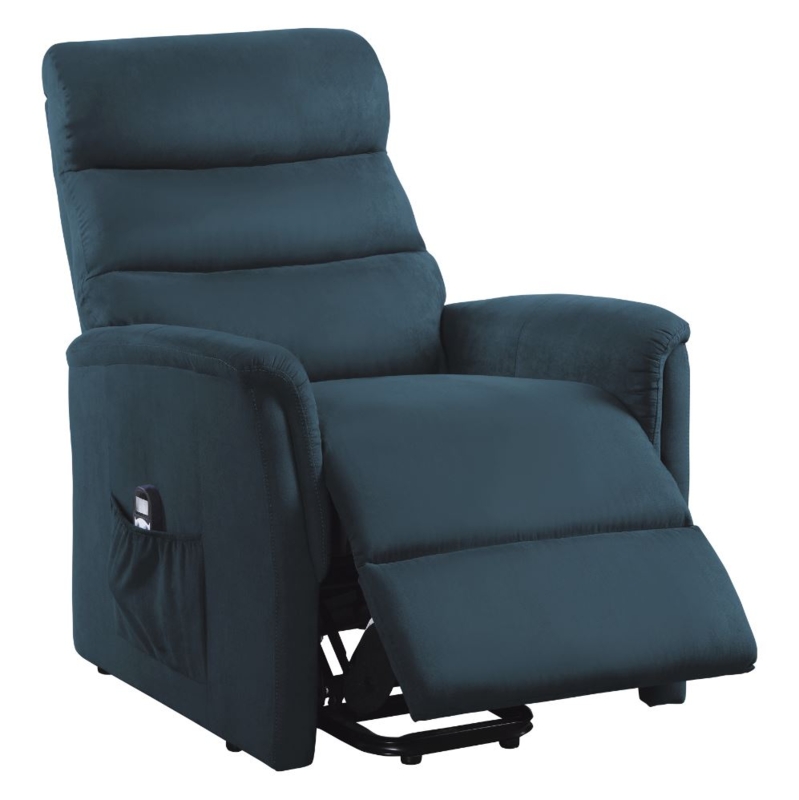 Power Lift Chair Teal Microsuede with Wired Remote Pocket
