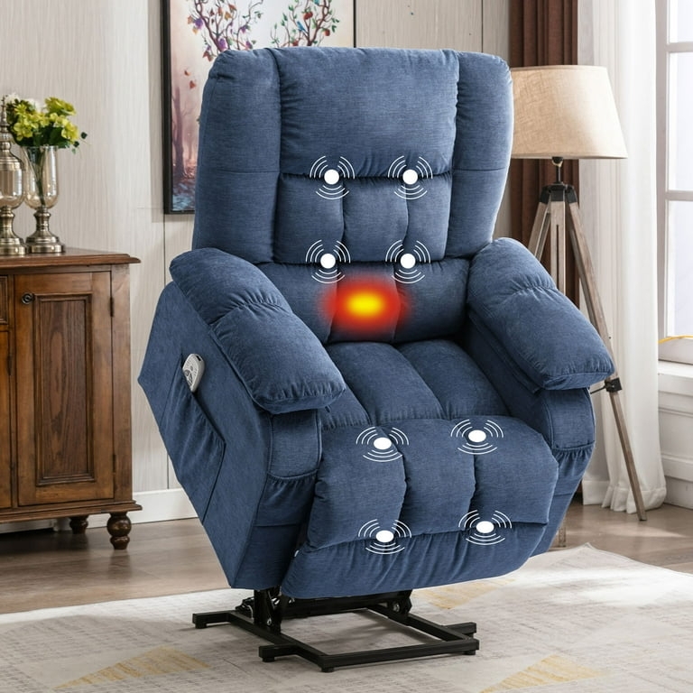 Power Lift Chair with Integrated Massage Heat and Tufted Backrest