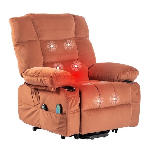 Power Lift Massage Recliner with Heat Function and Wired Remote