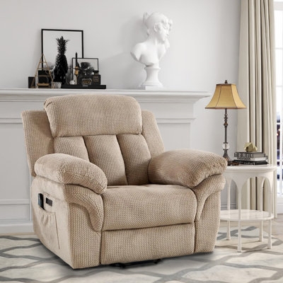Power Lift Recliner Chair with Pineapple Grid Textured Chenille