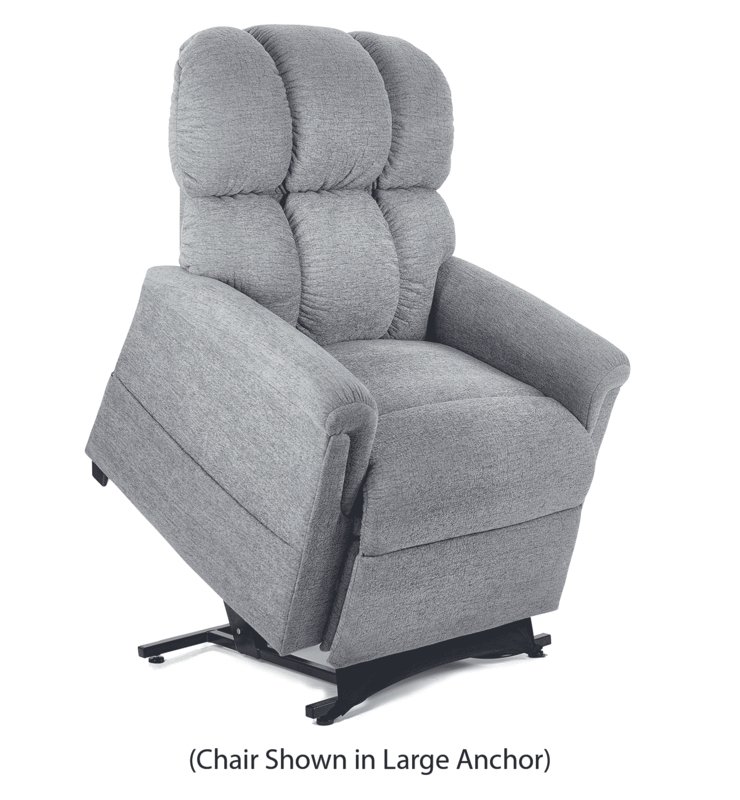 Power Lift Recliner Grey Triple Pillow Back Mechanism