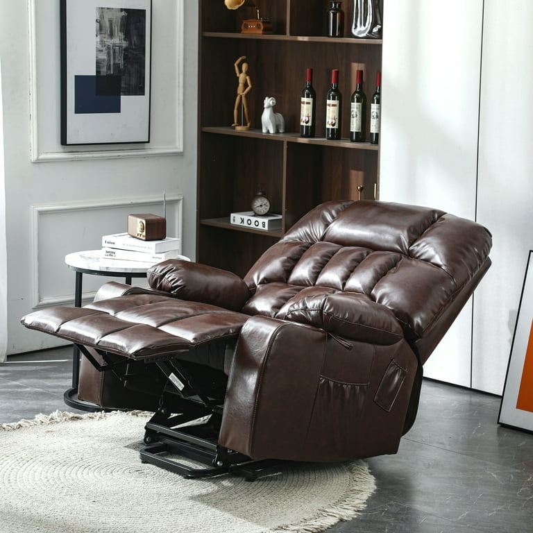 Power Lift Recliner with Oversized Seat and Channel Tufting