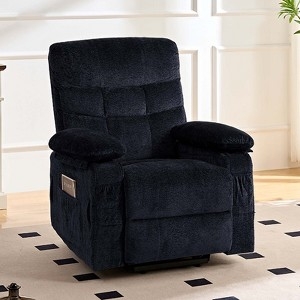 Power Lift Recliner with Tufted Backrest and Side Pocket