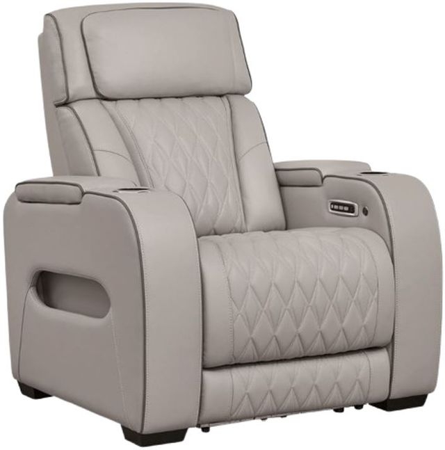 Power Recliner Armrest Cutouts with Diamond Quilted Back