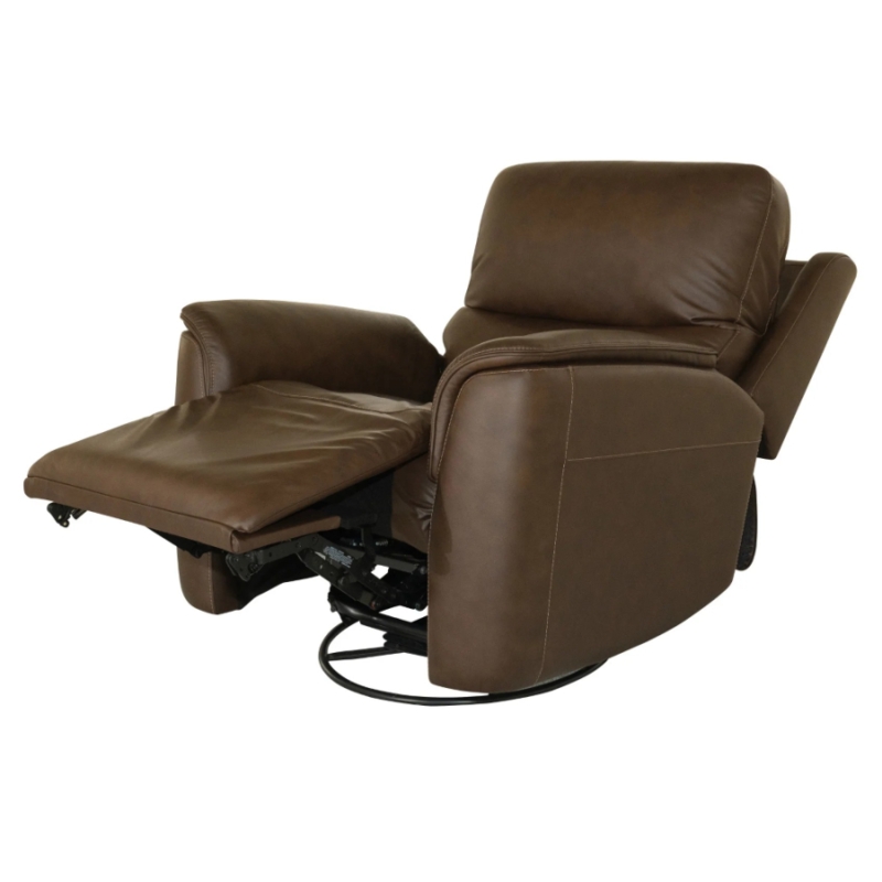 Power Recliner Chair Extended Footrest Bolstered Backrest Swivel