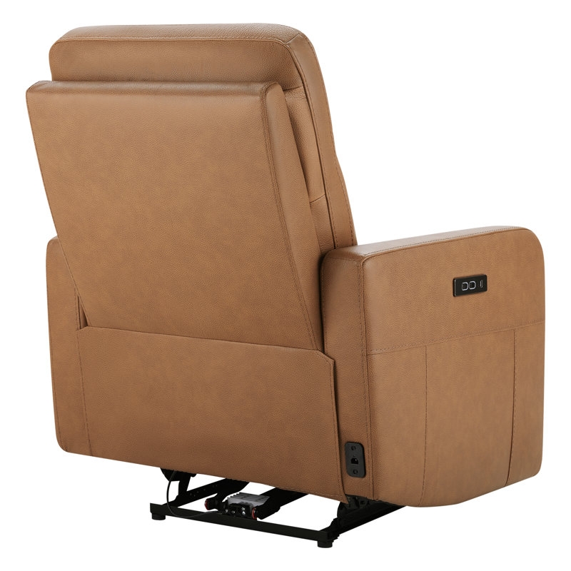 Power Recliner in Butternut with USB Port and Tall Backrest