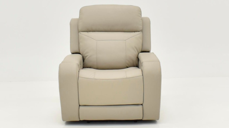 Power Recliner Integrated Controls Three Panel Back Leather Like