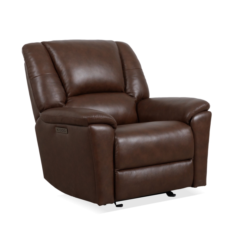 Power Recliner with Power Headrest & Lumbar in Tavern Brown Finish