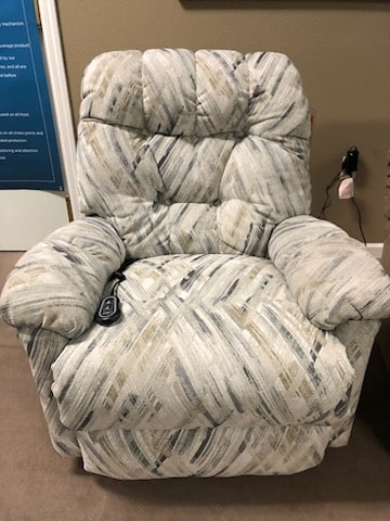 Power Rocker Recliner Abstract Pattern Tufted Back Remote
