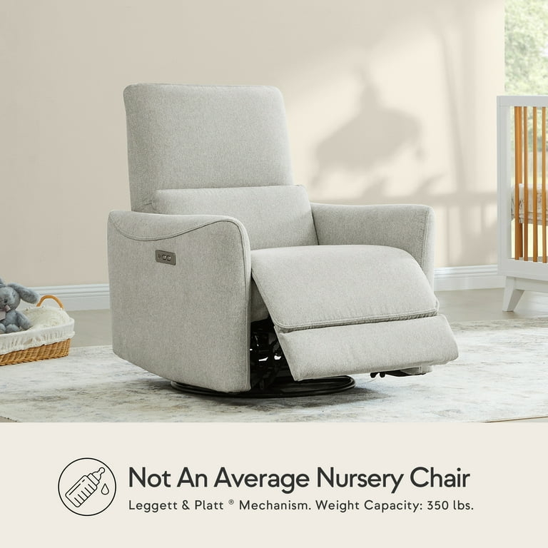 Power Swivel Glider Slim Profile Dove Gray USB Port