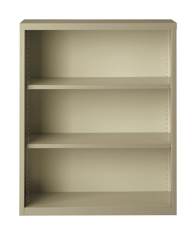 Putty Metal Bookcase, Compact Design, 3 Shelf Office Storage