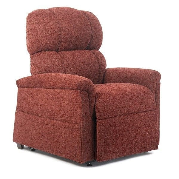 Recliner Chair Brick Red Upholstery Triple Pillow Back