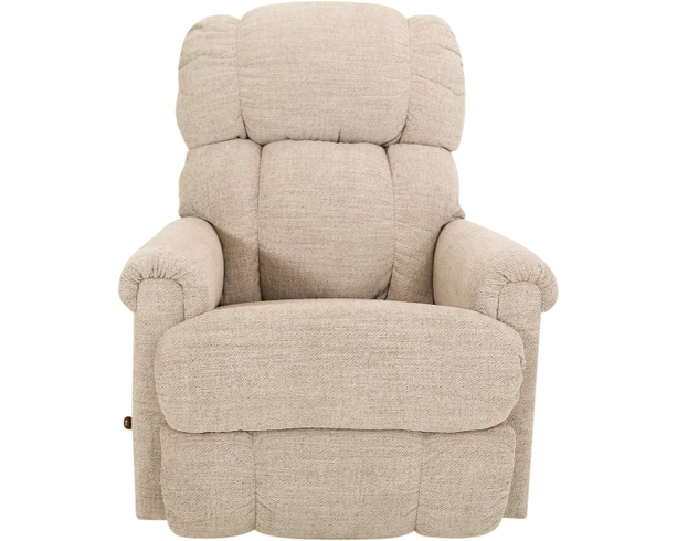 Recliner Chair Cream Plush Silhouette with Segmented Back