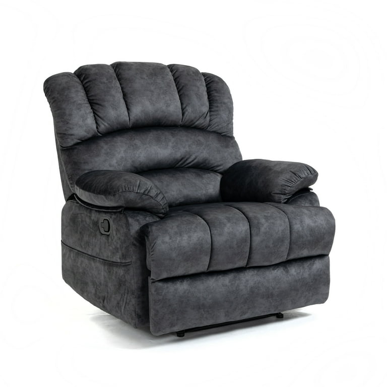 Recliner Chair Manual Fabric Pull Latch Segmented Back Comfort