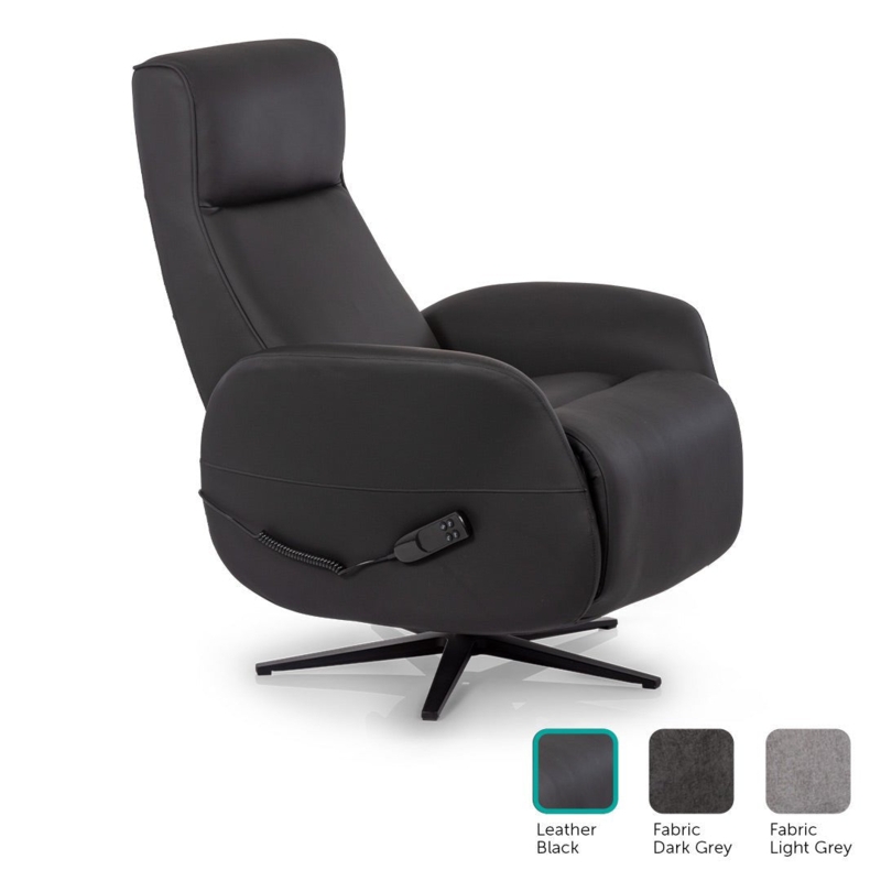 Recliner Chair Star Pedestal Base Wired Remote Slim.