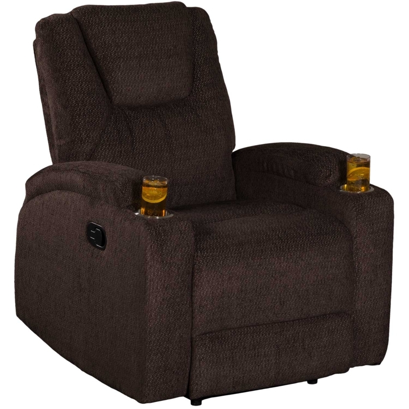 Recliner Chair with Manual Recline Latch and Woven Texture