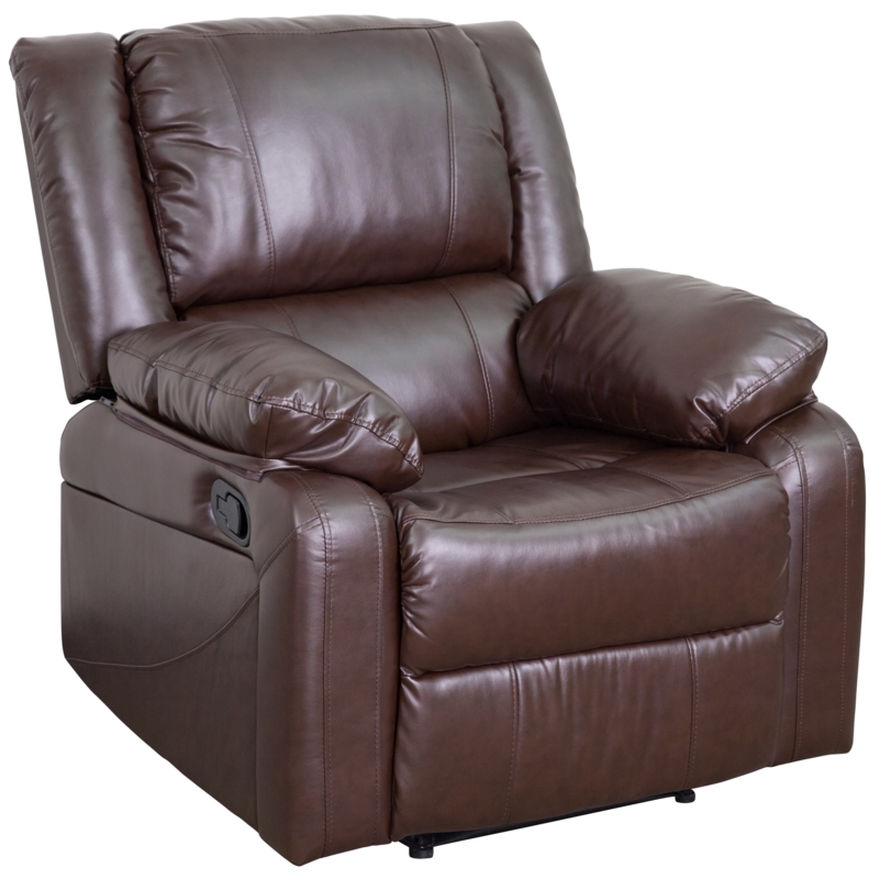Recliner Chair with Split Backrest and Pillow Top Arms