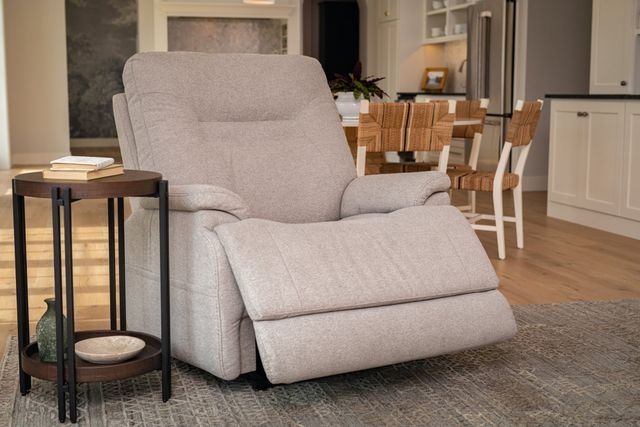 Recliner Charcoal Gray Padded Arms Integrated Headrest Contemporary Living