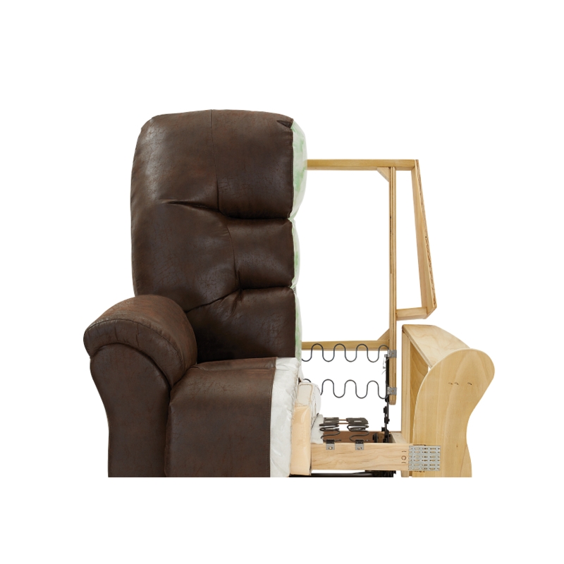 Recliner Cutaway View Showing Internal Construction and Sinuous Springs
