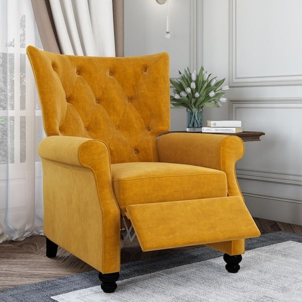 Recliner Diamond Tufted Wingback Push Back Chair
